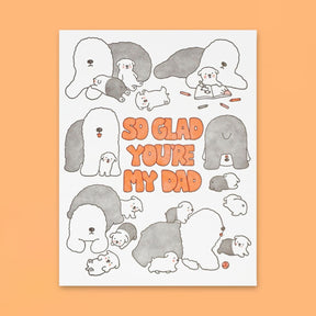 Lhp Letterpress Greeting Card so Glad You’re my Dad