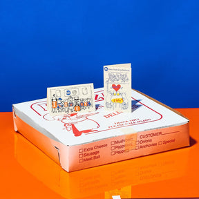 Hand Silkscreen Mini Card Rats Subway i Heart Nyc Greeting