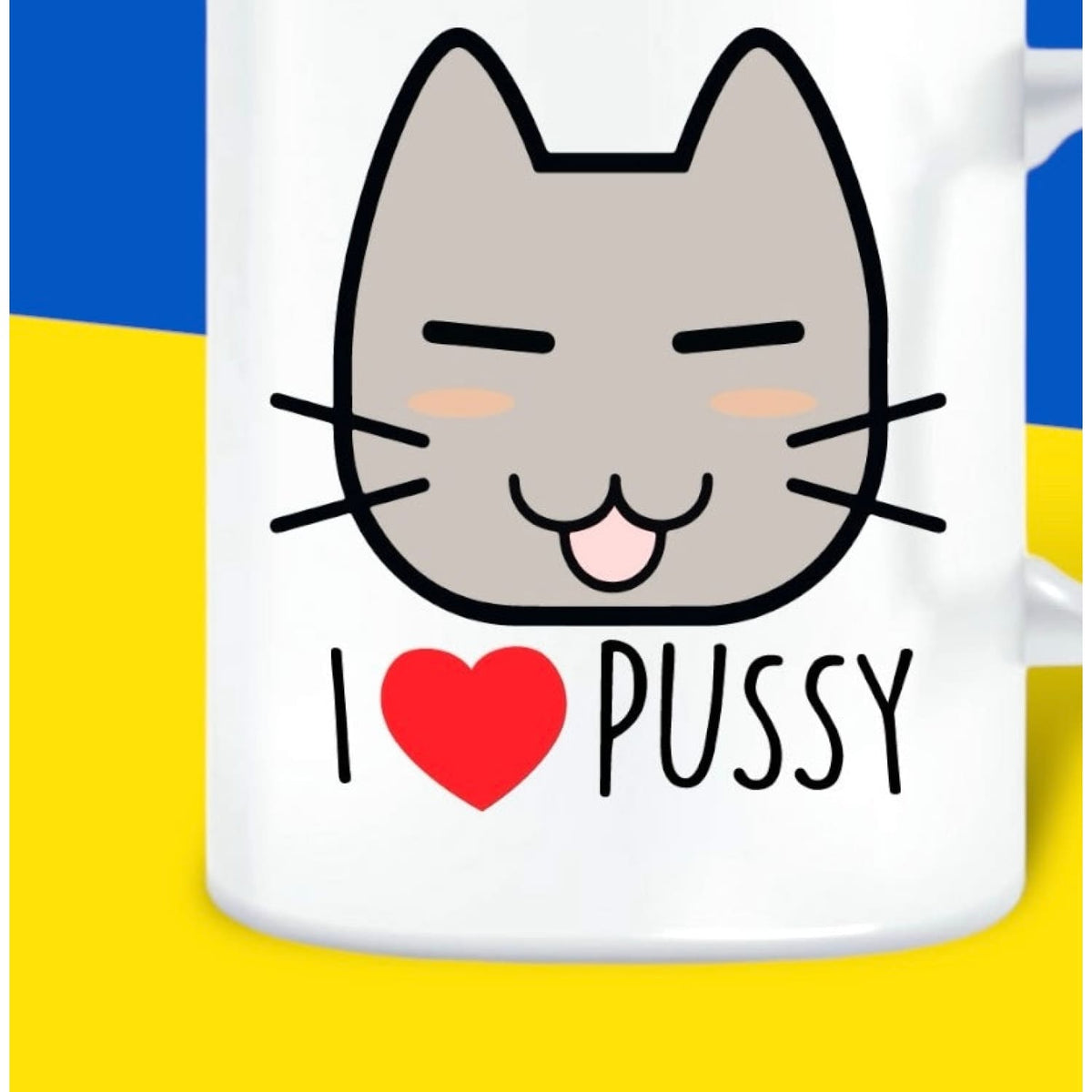 I Love Pussy Mug Boxed - Cat Lover Gifts - Ceramic Mug