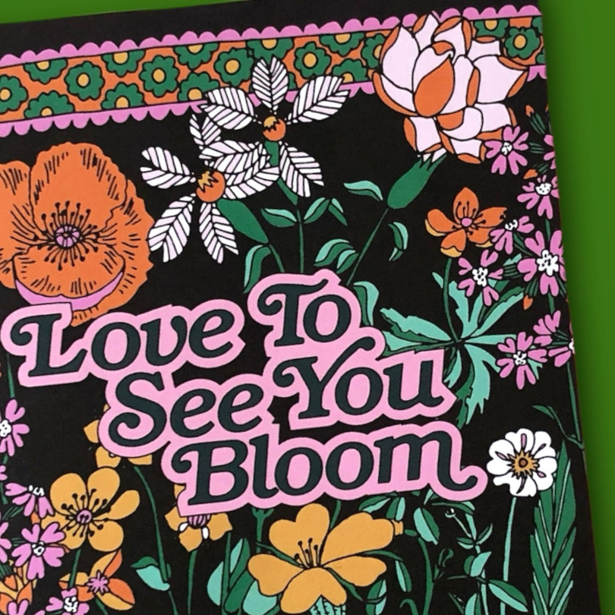 Love to See you Bloom Greeting Card Blank - Card - Congrats