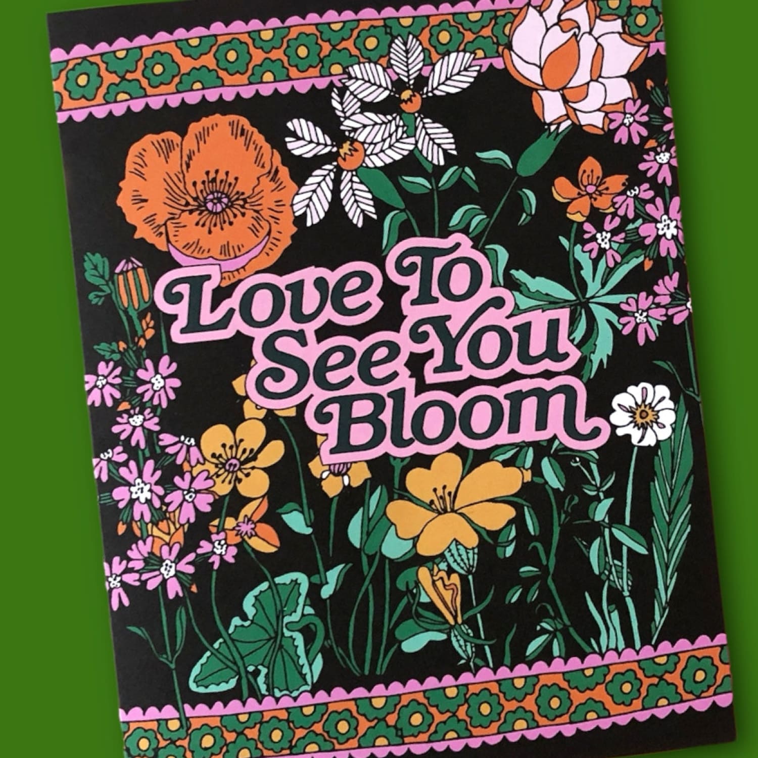 Love to See you Bloom Greeting Card Blank - Card - Congrats