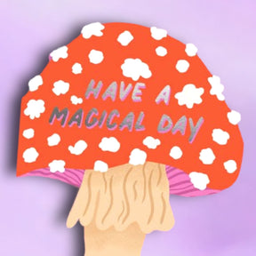 Magical Mushroom Birthday Card - Gifts Greeting Happy Hippie