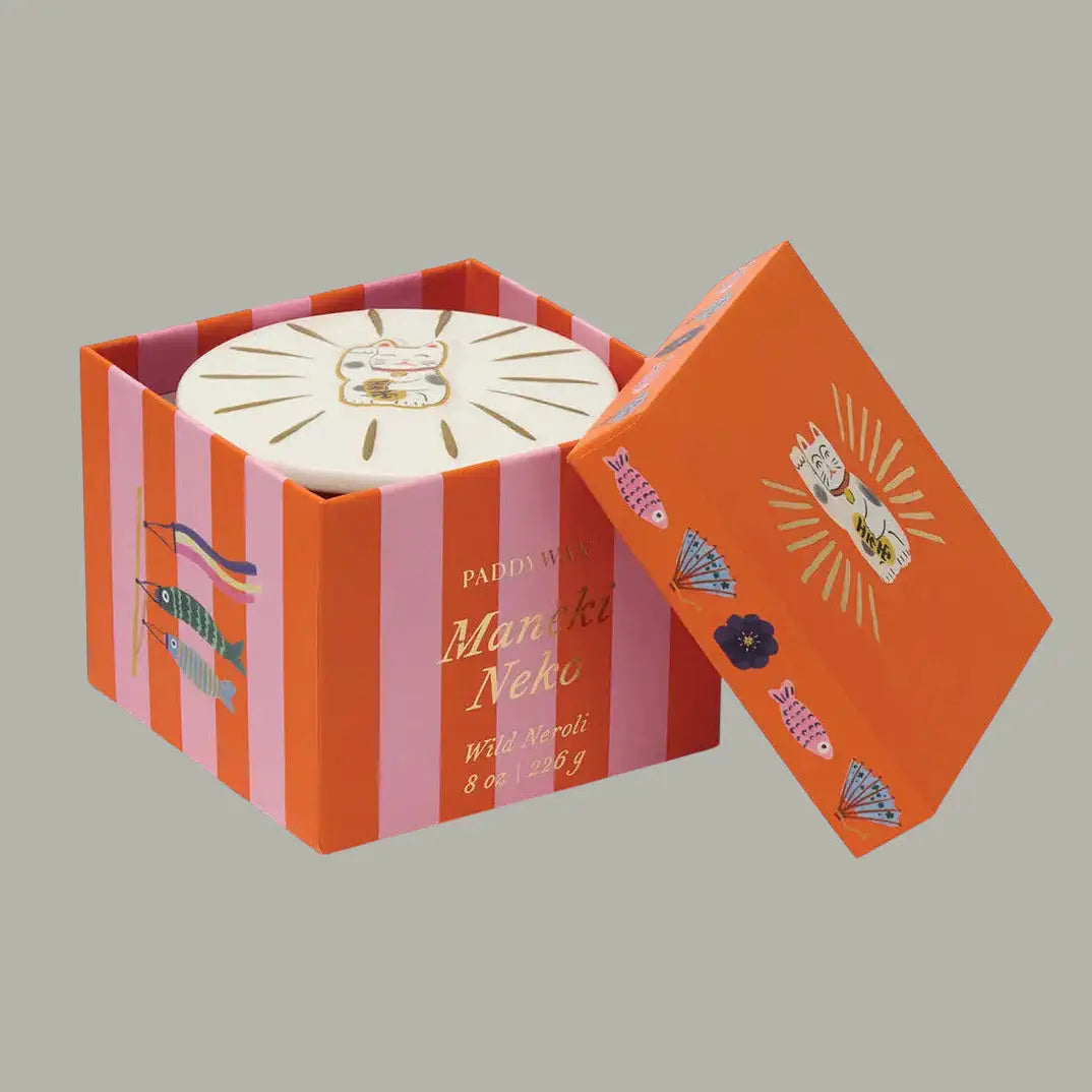Maneki Neko Cat Charmed Candle 8 Oz Wild Neroli | Friends