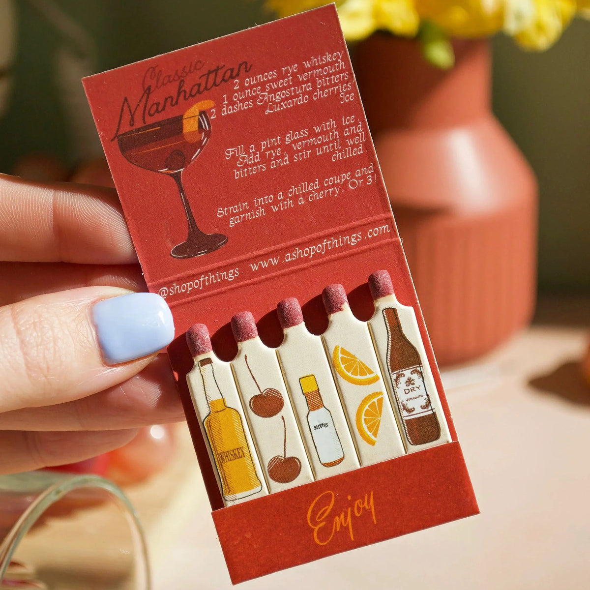 Manhattan Cocktail Matches - Classic Matchbook | Friends
