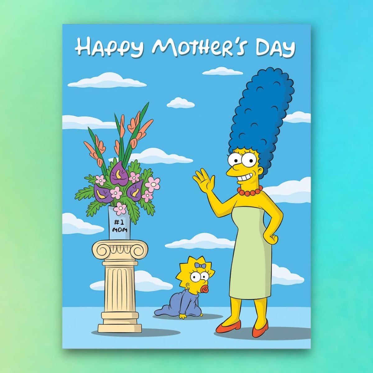 Marge Simpson Mother’s Day Card Greeting - Lgbtq Owned