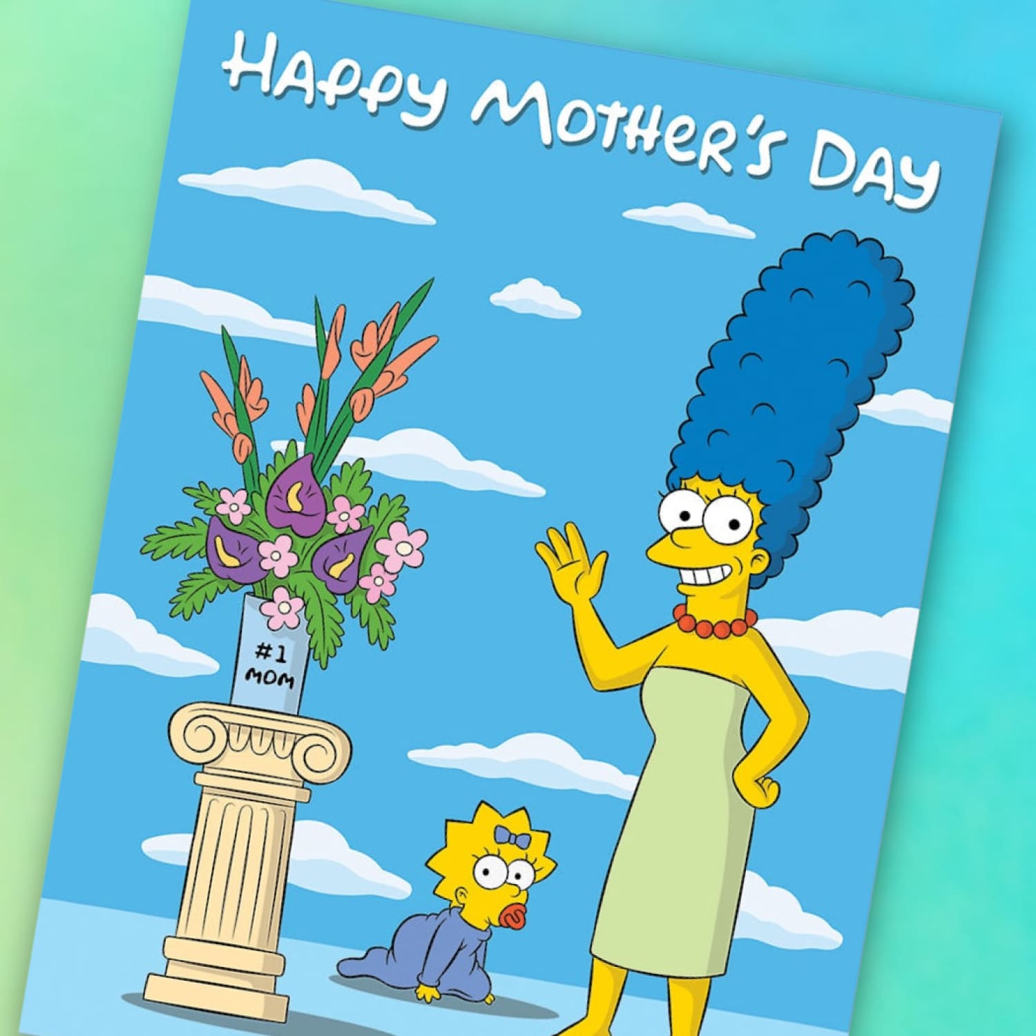 Marge Simpson Mother’s Day Card Greeting - Lgbtq Owned