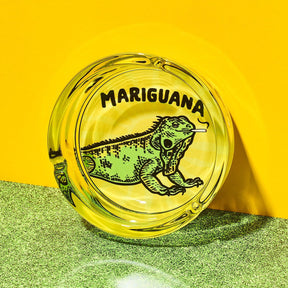 Mariguana Glass Ashtray Ashtray - Boxed - For Dad Gifts