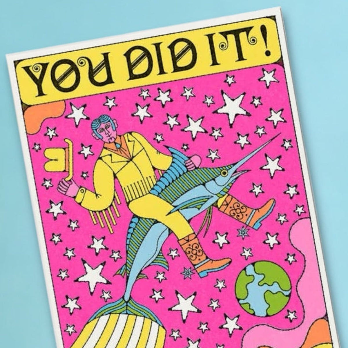 Marlin Rodeo Congratulations Greeting Card A2 - Blank