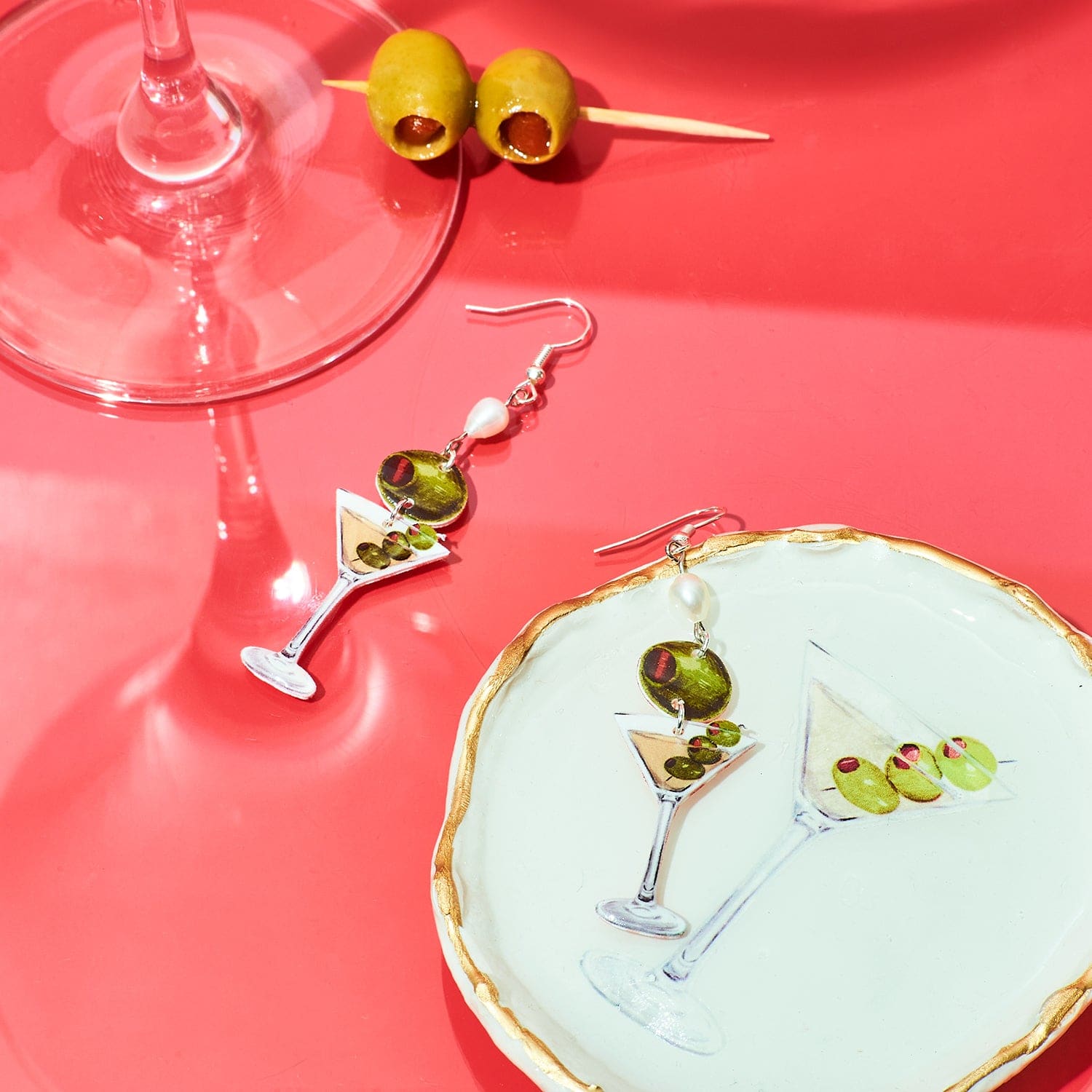 Martini Girl Earrings Accessories - Collab - Cute Earrings -