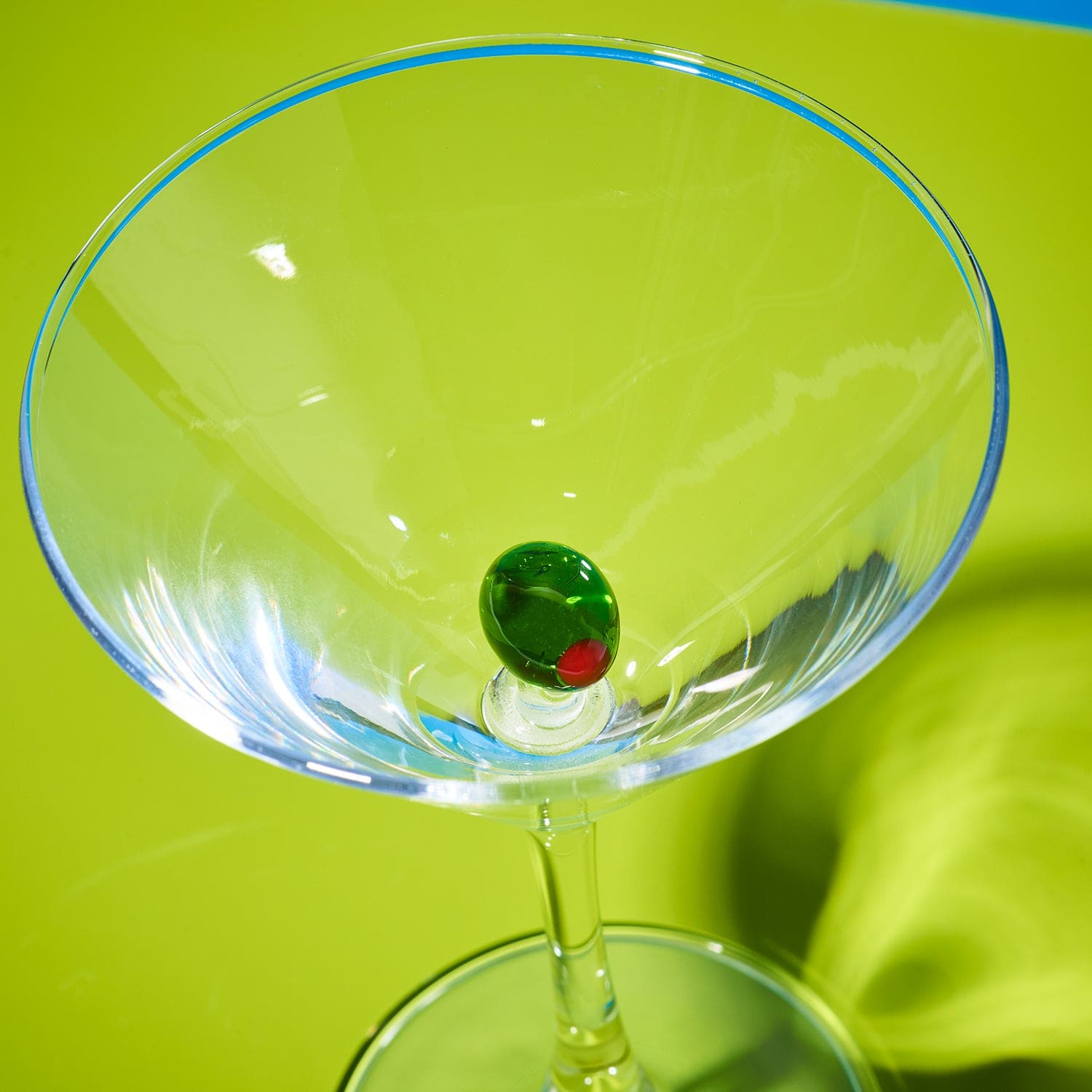 Martini Glass with Olive Fake Food - Kitchen and Drink