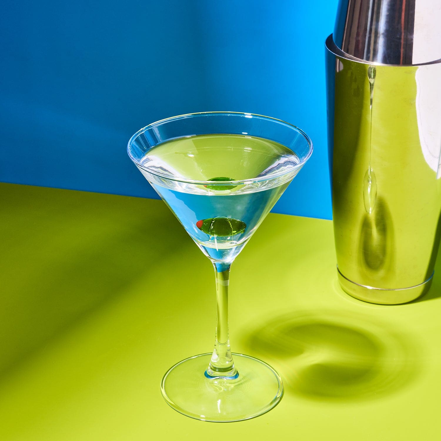 Martini Glass with Olive Fake Food - Kitchen and Drink