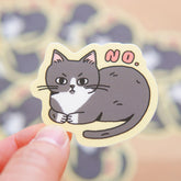 Matte Vinyl Sticker Mw no Cat Cat - Lover - Cats - Cute