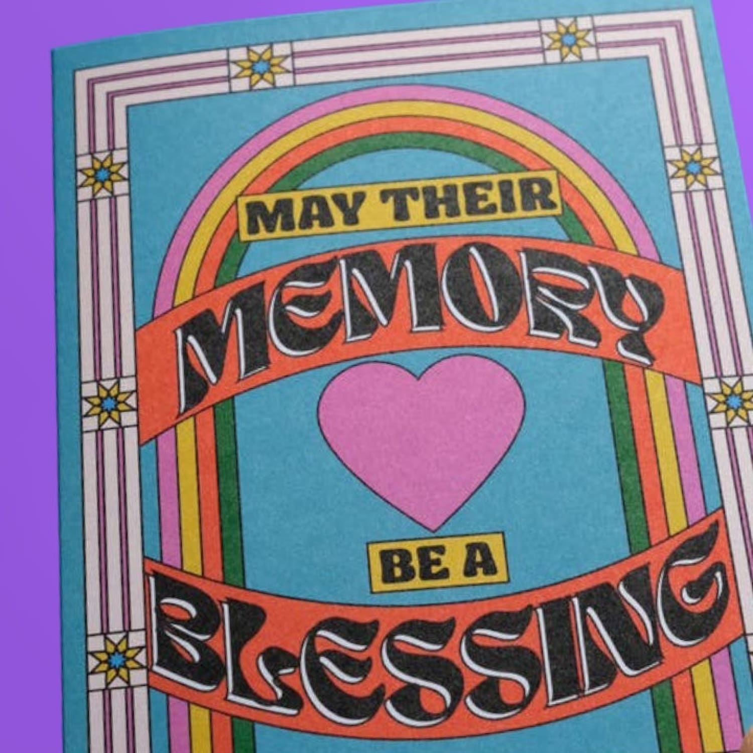 May Their Memory Be a Blessing Greeting Card A2 - Blank