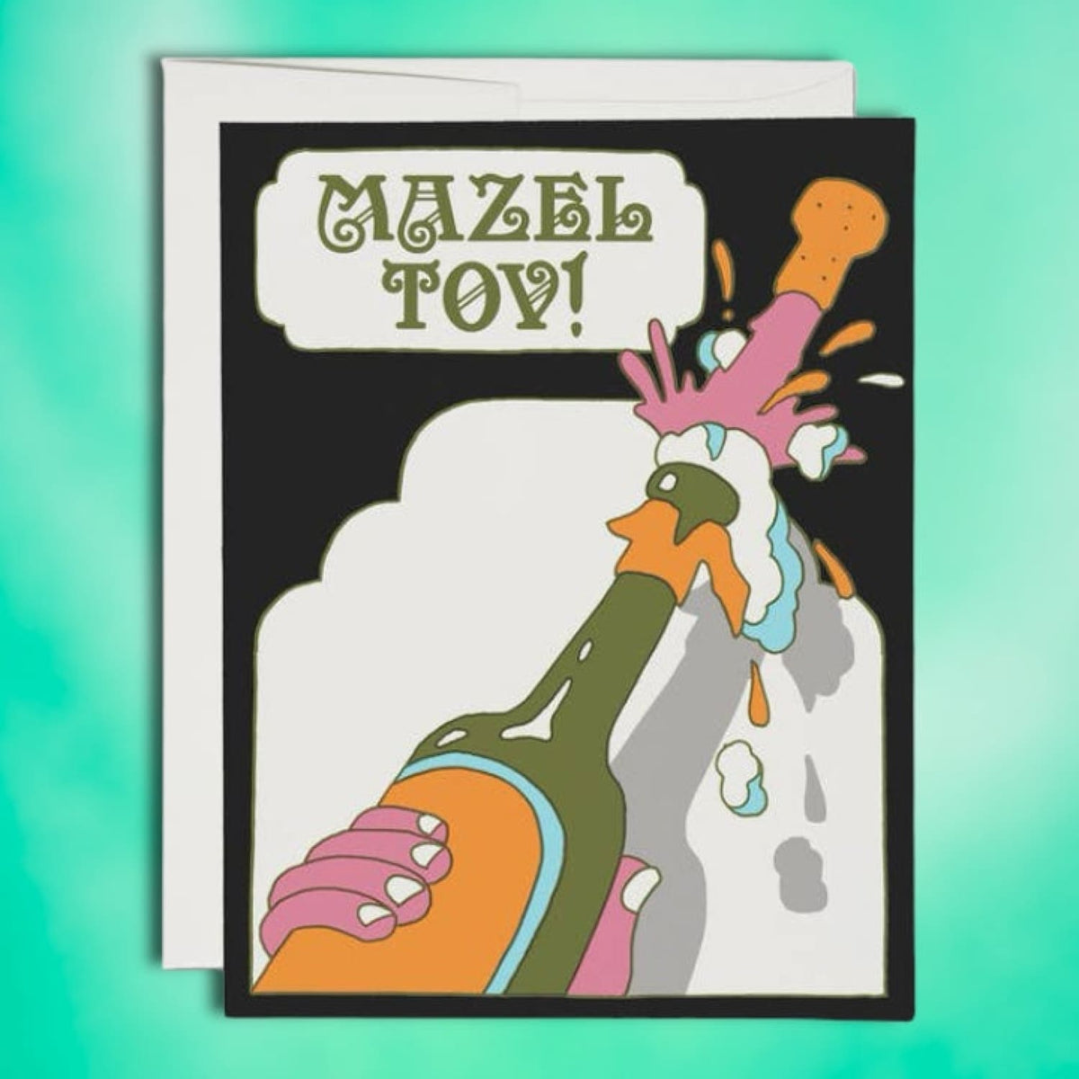 Mazel Tov Congratulations Greeting Card A2 - Blank