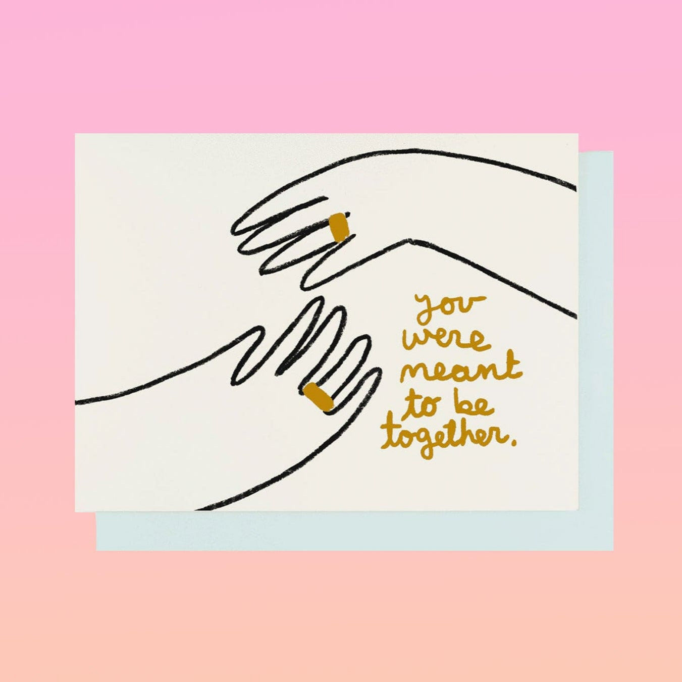 Meant To Be Wedding Card Anniversary Gifts - Blank Card -