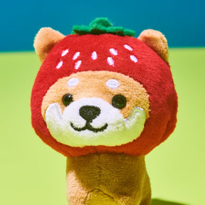 Memeshiba Plush Bag Charm - Strawberry Bag Charm - Dog