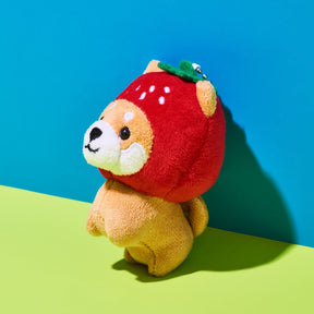 Memeshiba Plush Bag Charm - Strawberry Bag Charm - Dog
