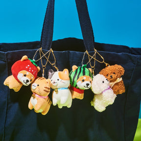 Memeshiba Plush Bag Charm Watermelon Bag Charm - Dog