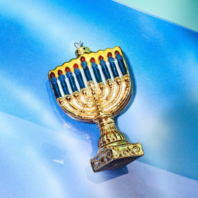 Glass Menorah Ornament 0623 - Ornament23 - Ornamentpull23 -