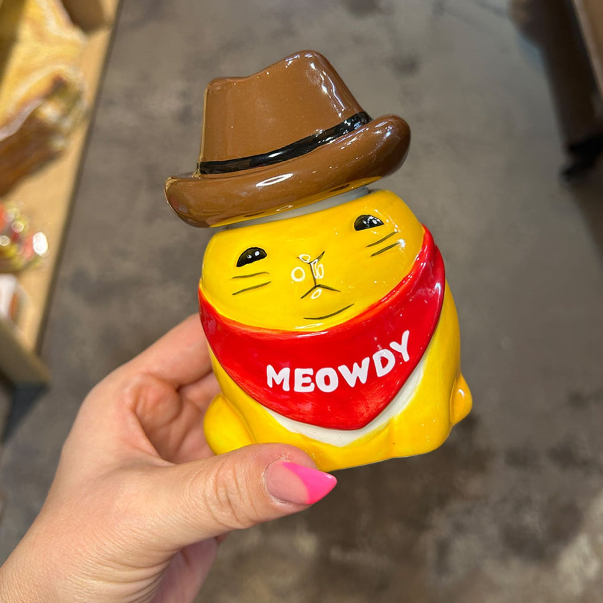 Meowdy Cat Cowboy Stash Jar Lover Gifts - Smoke Accessories