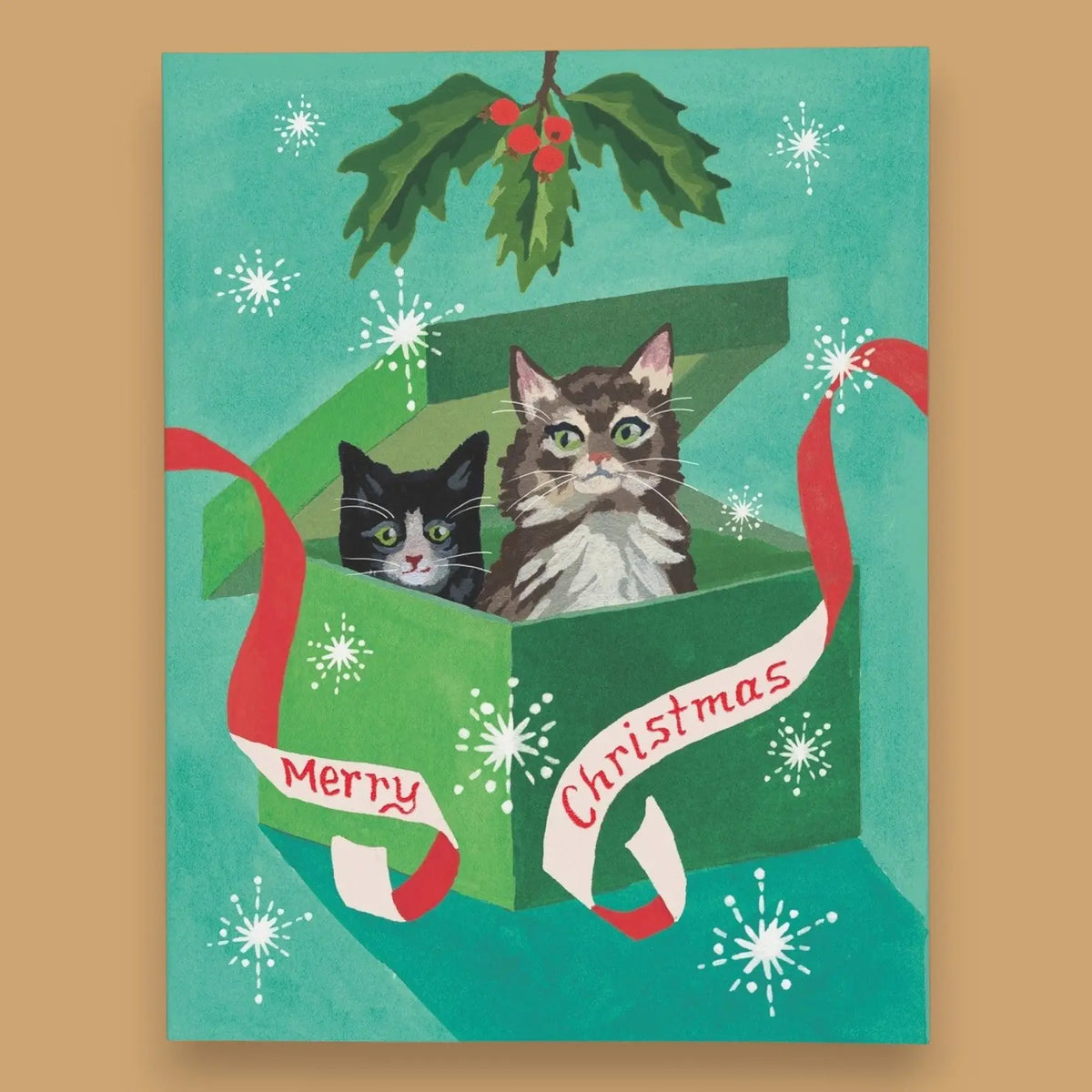 Meowy Christmas Holiday Card Cat | Friends Nyc Brooklyn Ny