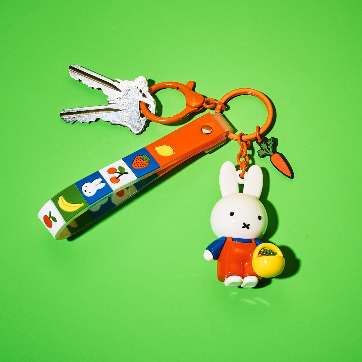 Miffy Carrot Fruit Series Keychain Accessory
