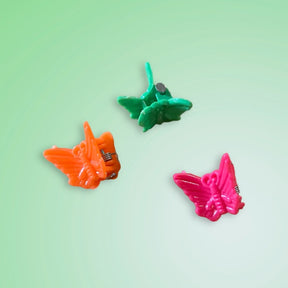 Mini Butterfly Neon Hair Clips - Set Of 24 0823 - Q323 -