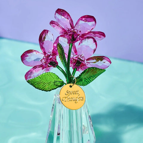 Mini Flower Gem Bouquet Figurine | Gift for Libra