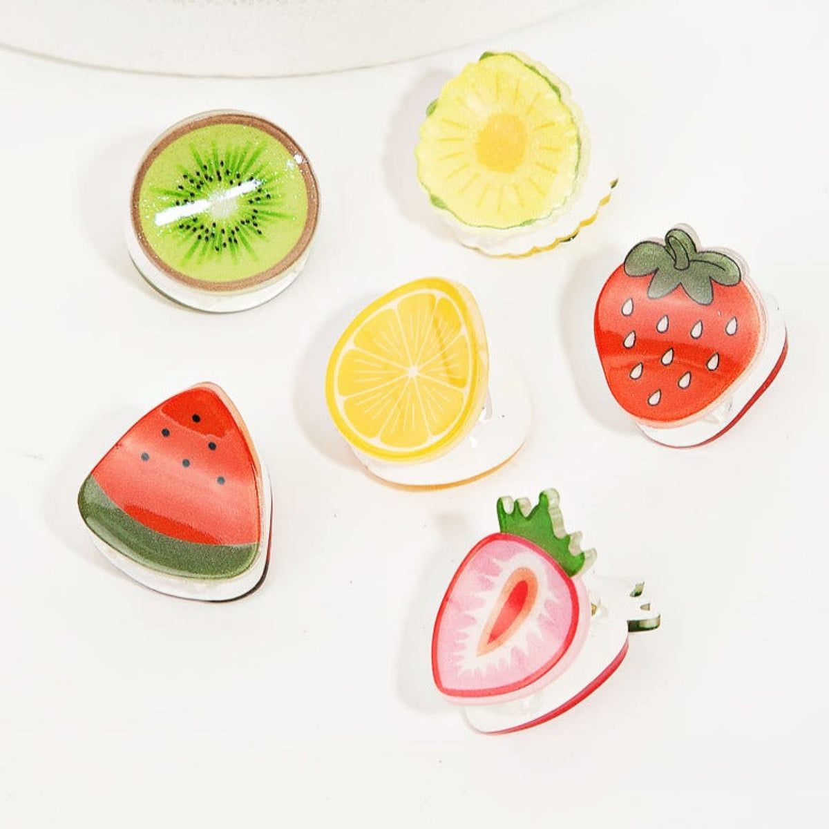 Mini Fruit Variety Hair Clip Set Cute Hair Clip - Fruit -