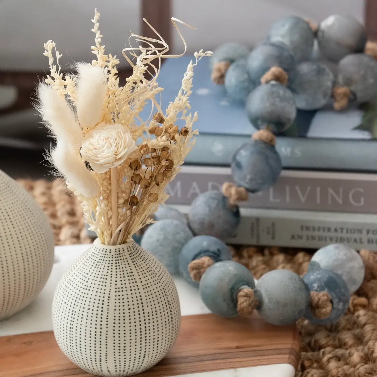 Mini Ivory Wildflower Dried Flower Bouquet Floral | Friends