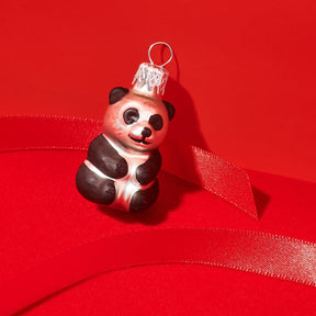 Mini Panda Ornament Christmas Ornament - Ornaments - Glass