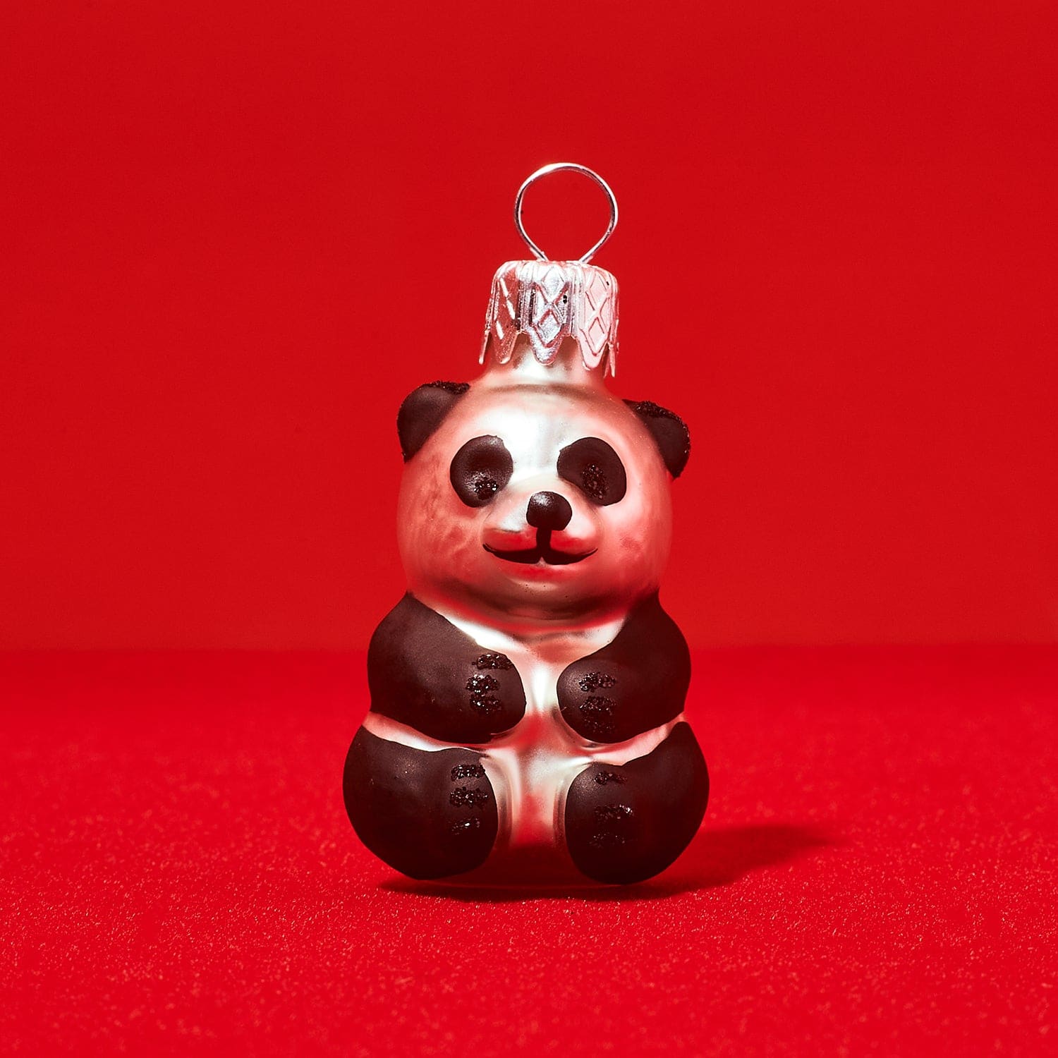 Mini Panda Ornament Christmas Ornament - Ornaments - Glass