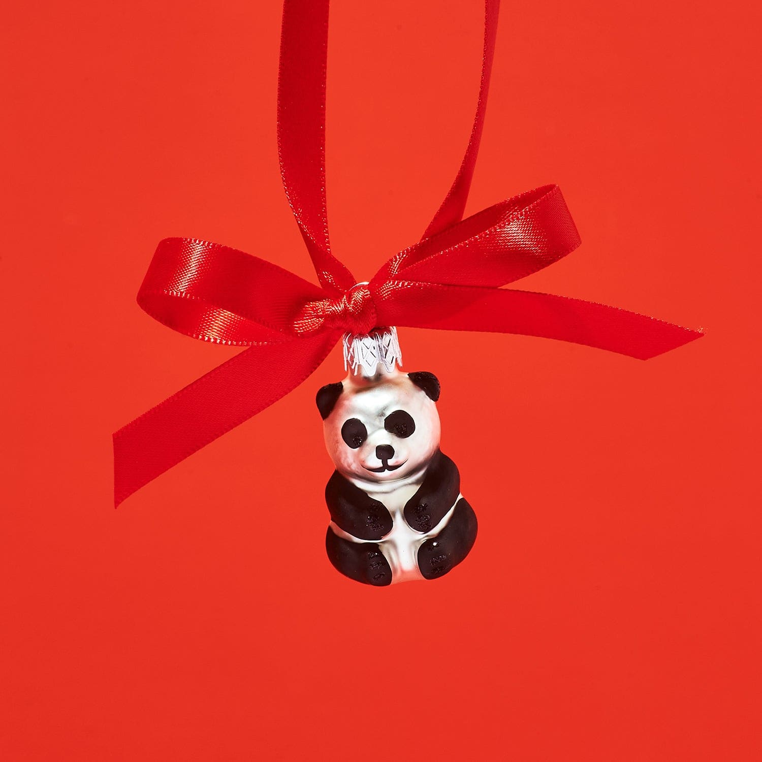 Mini Panda Ornament Christmas Ornament - Ornaments - Glass