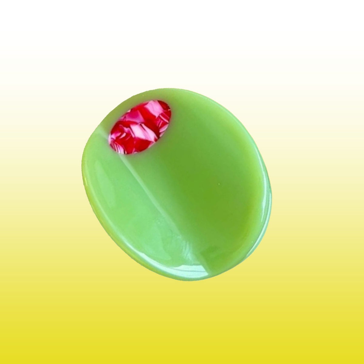 Mini Stuffed Olive Hair Clip - Single Cute Hair Clip - Fake