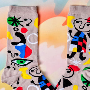 Miró Women’s Crew Socks Abstract - Art - Crew Socks