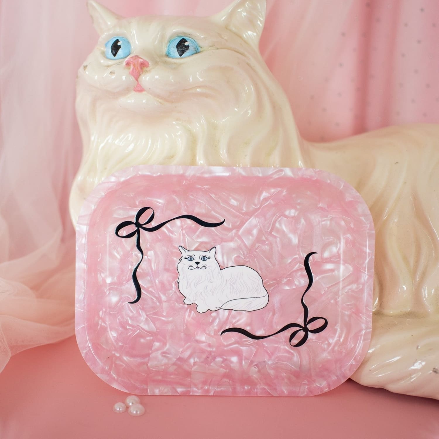 Miss Kitty Acrylic Rolling Tray Kitsch - Maximalist