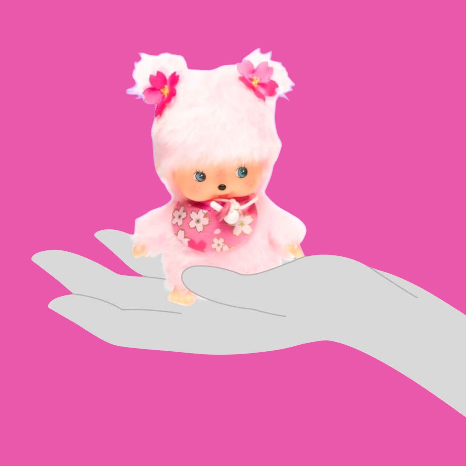 Monchhichi Doll - Bebichhichi Cherry Blossom 5’’ - Friends