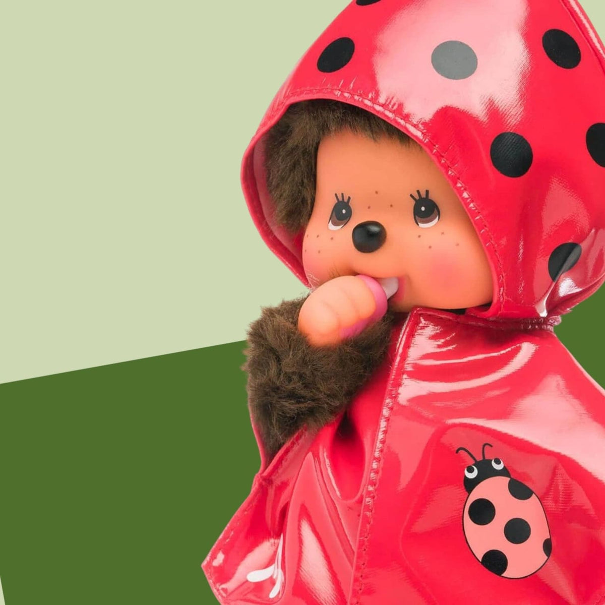 Monchhichi Doll in Ladybug Raincoat Xpsd0425b