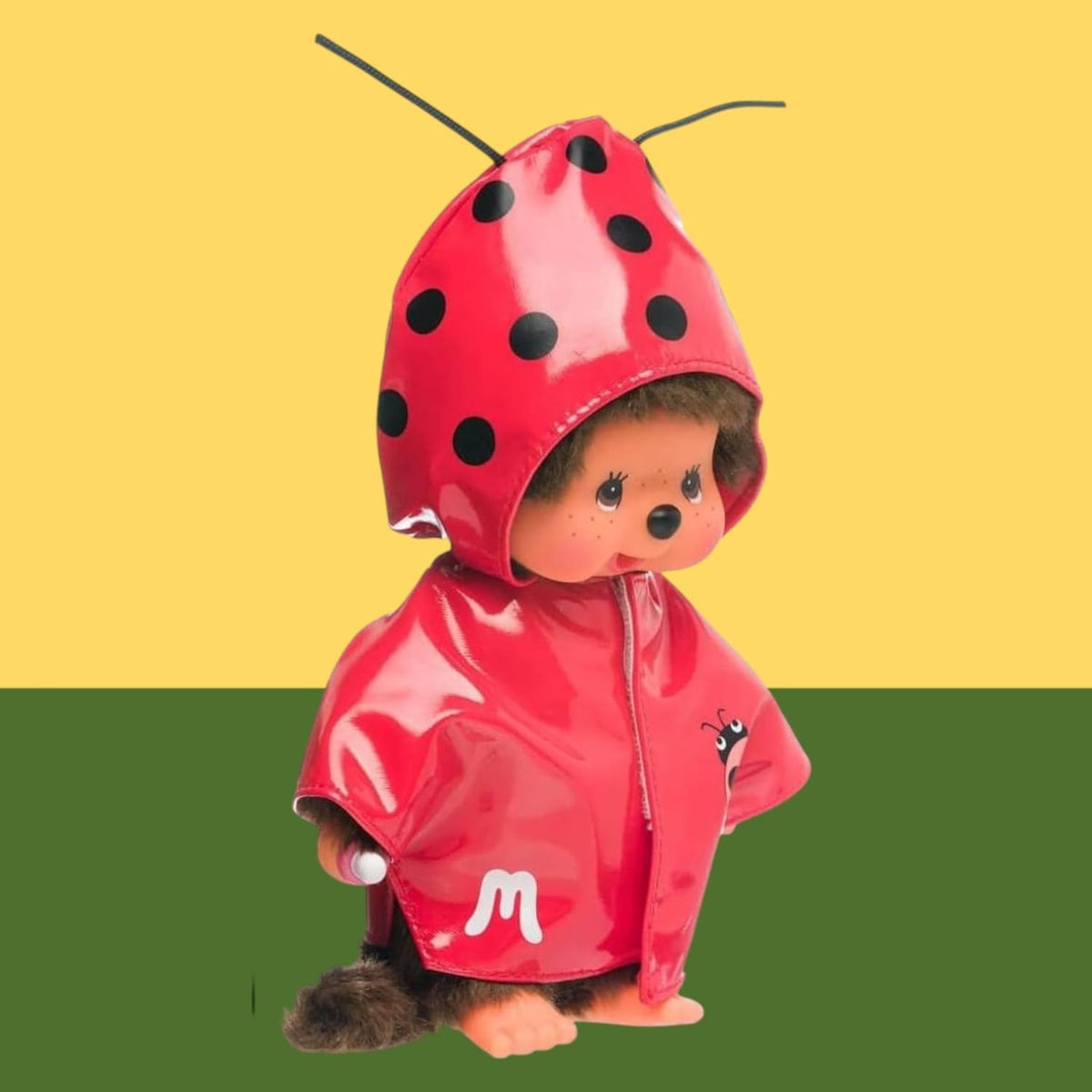 Monchhichi Doll in Ladybug Raincoat Xpsd0425b