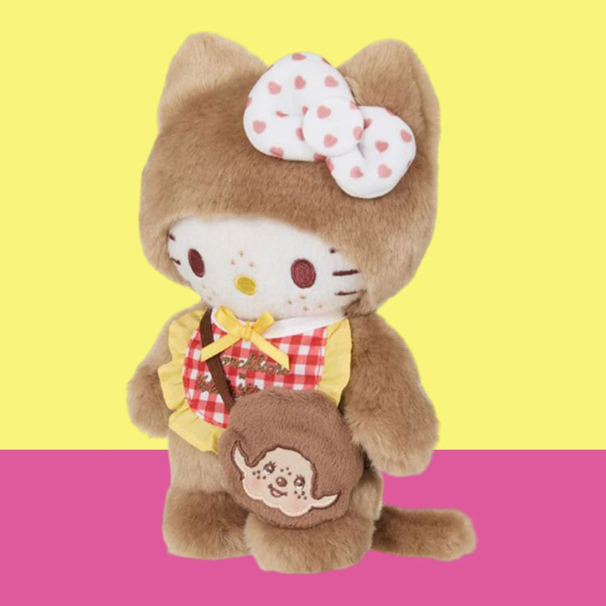 Monchhichi x Hello Kitty Collectible Plush Hello Kitty
