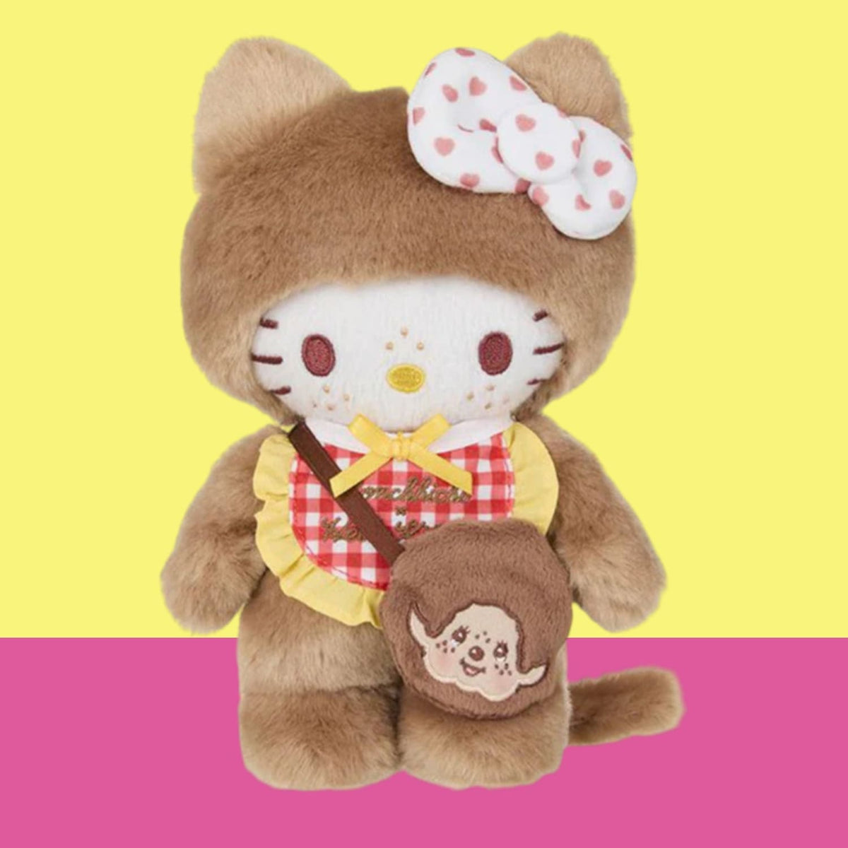 Monchhichi x Hello Kitty Collectible Plush Hello Kitty