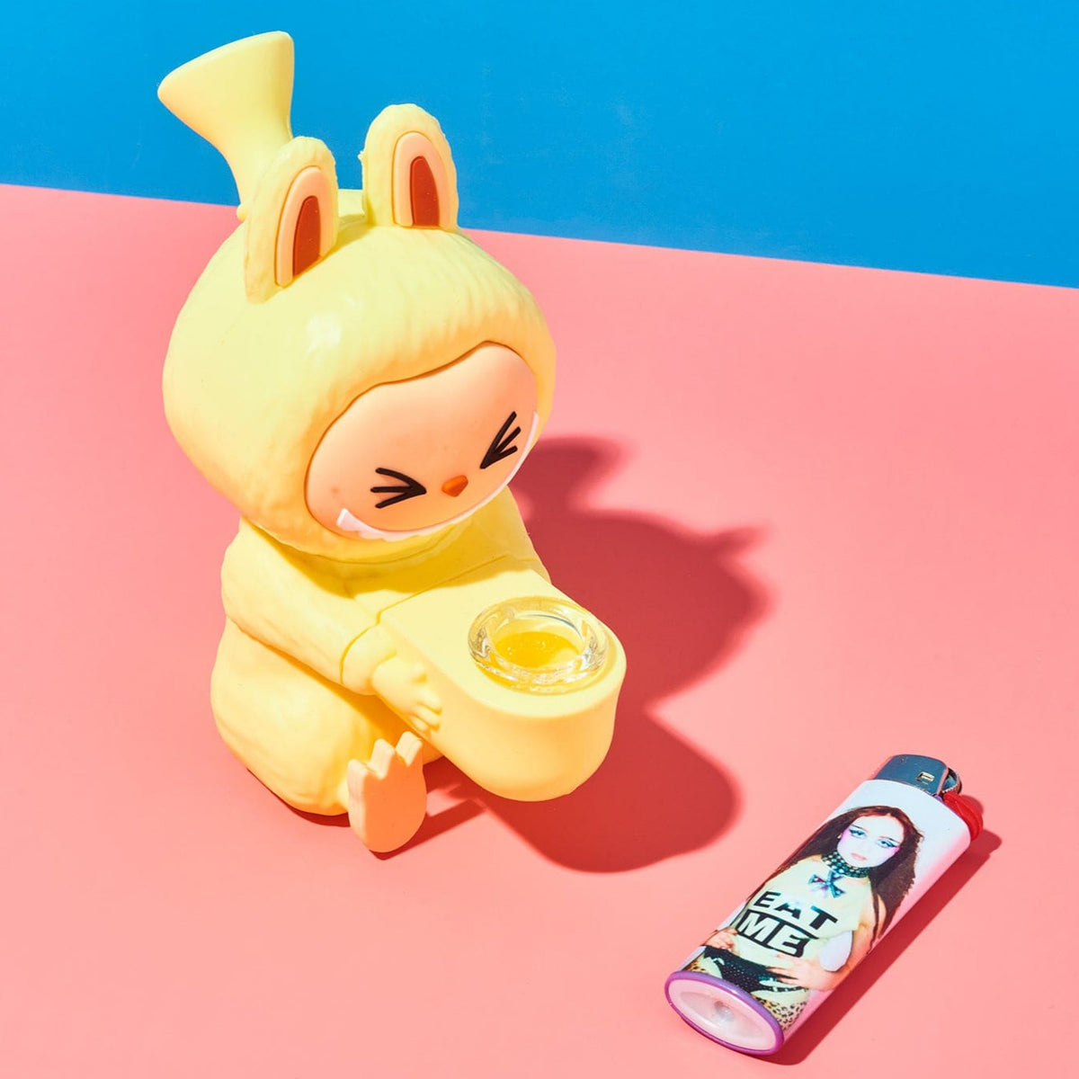 Monster Silicone Bong - Yellow Aesthetic Bong - Smoke