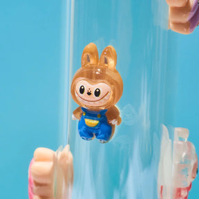 Monsters Labubu Charm Applique Glass Bong Monster Clear