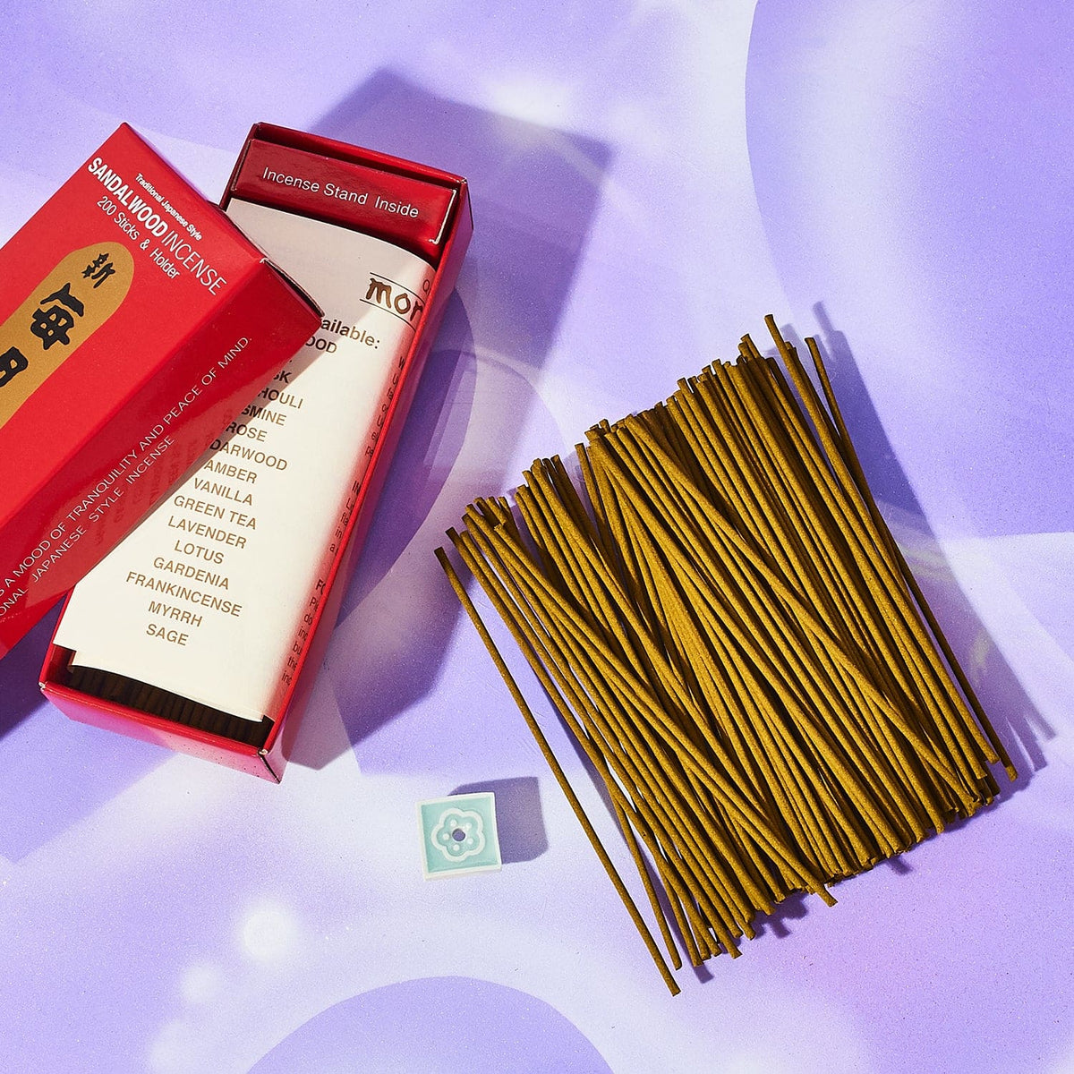 Morning Star Incense 200 Sticks - Sandalwood Ceramic Burner 