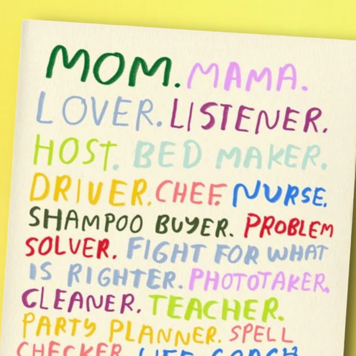 Letterpress Card Pil Mom You’re All That Greeting