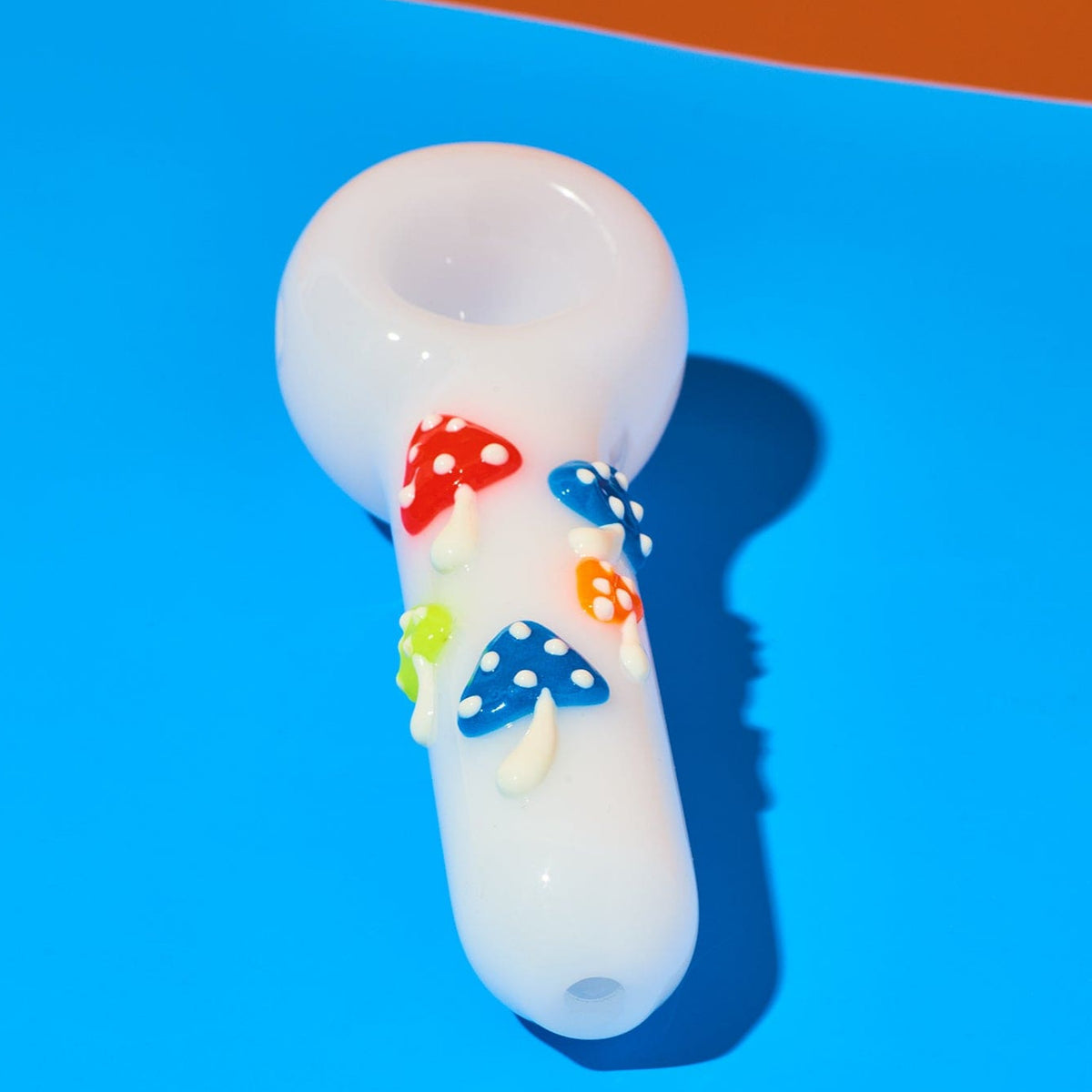Mushroom Applique Hand Pipe Ph178 Hand Pipe - Smoke