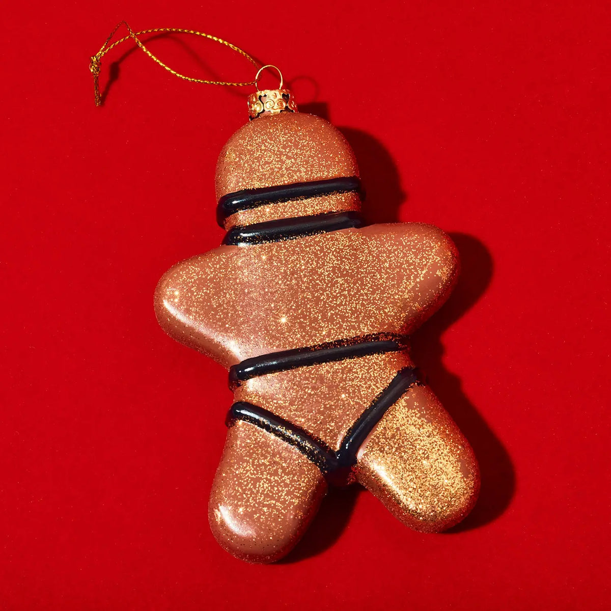 Naughty Gingerbread Man Ornament Glass by Cody Foster