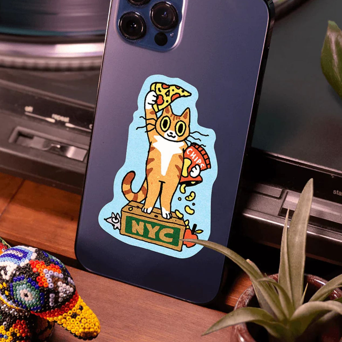 New York Kitty Cat Sticker Decorative Sticker - Stickers