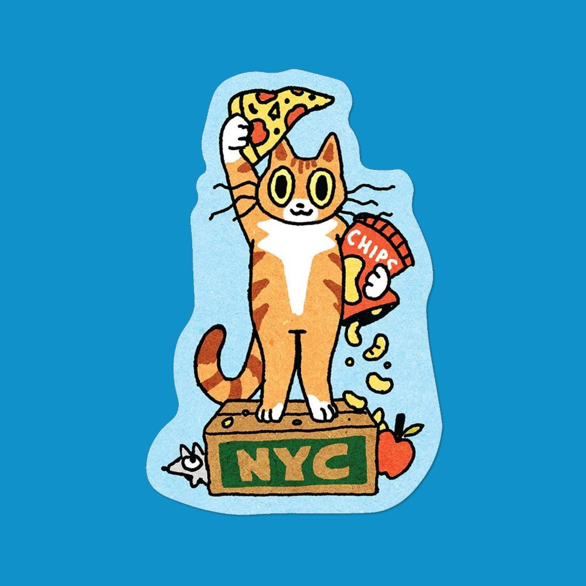 New York Kitty Cat Sticker Decorative Sticker - Stickers