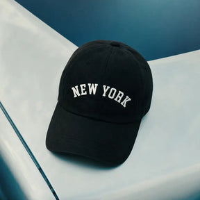 New York Solid Cotton Hat Washed Black | Friends Nyc